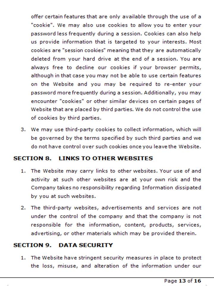 Privacy Policy 14