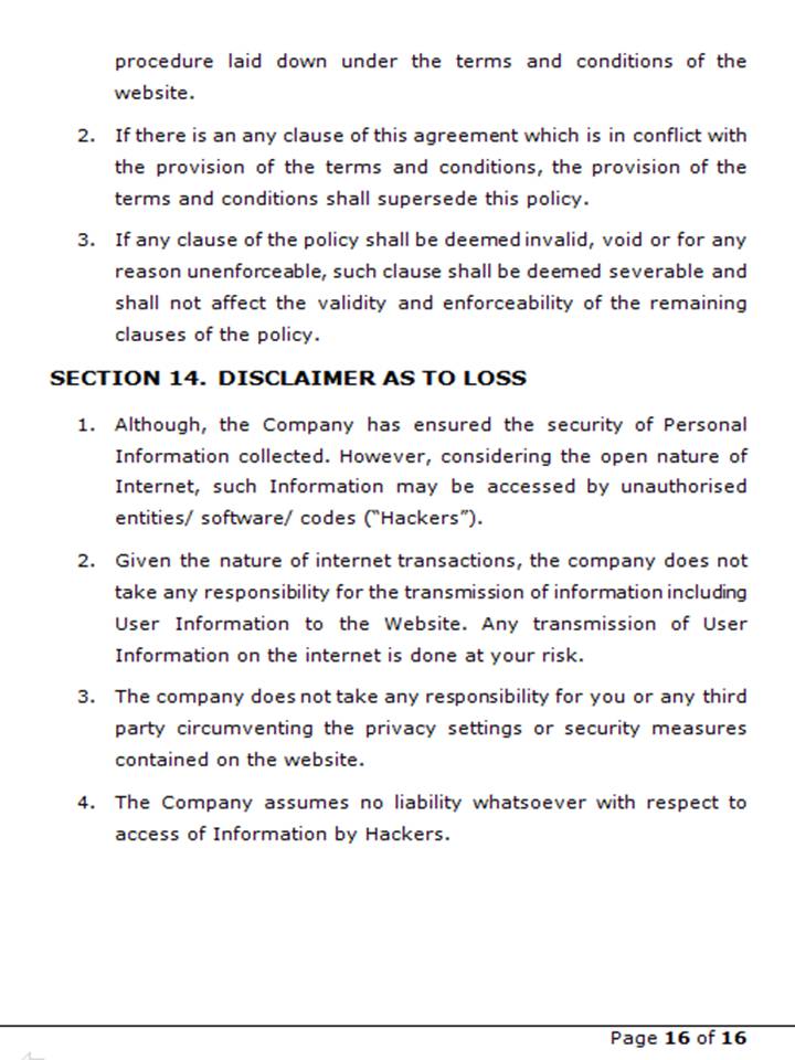 Privacy Policy 17